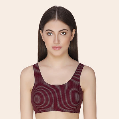 Nylon Elastane Ice Silk Non Wired Seamless Removable Pads Everyday Bra