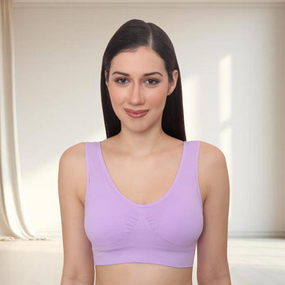 Seamless Stretchy Low Impact Yoga Workout Bra