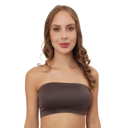 Non-Padded Strapless, Full Coverage, Non-Wired Tube Bra for Backless Dress