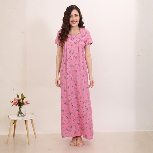 Printed Full-Length Night Gown