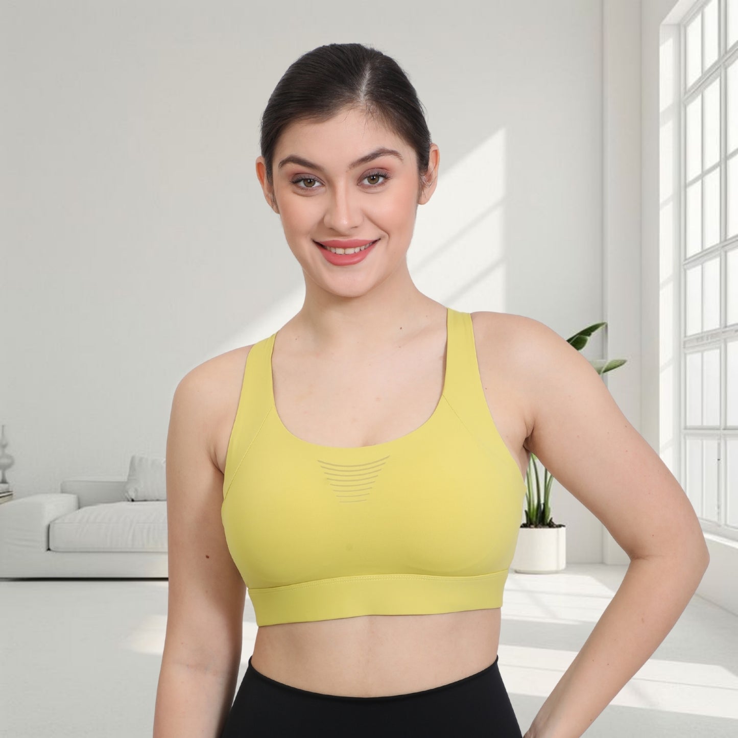 High Impact Strappy Criss Cross Back Workout Sports Bra