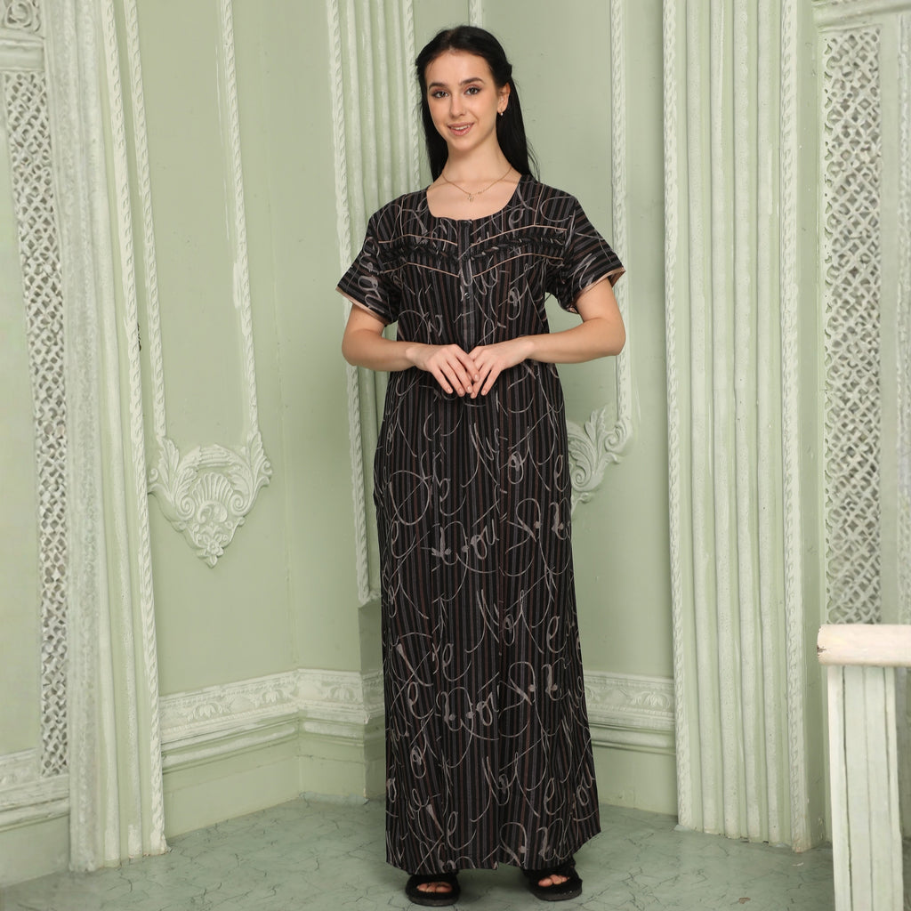 Printed Full-Length Night Gown