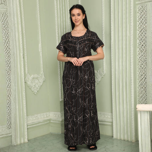 Printed Full-Length Night Gown
