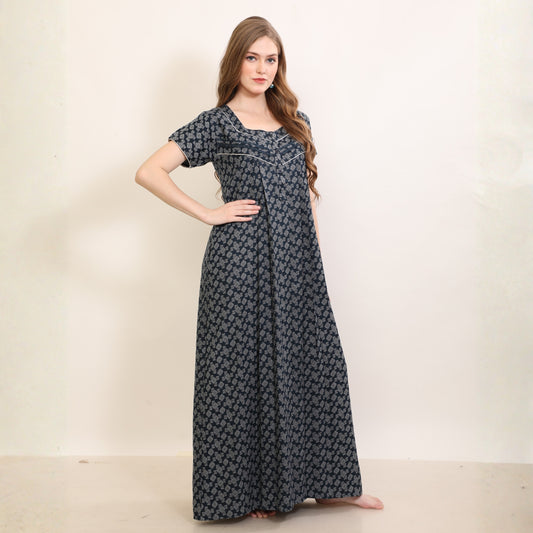 Printed Full-Length Night Gown