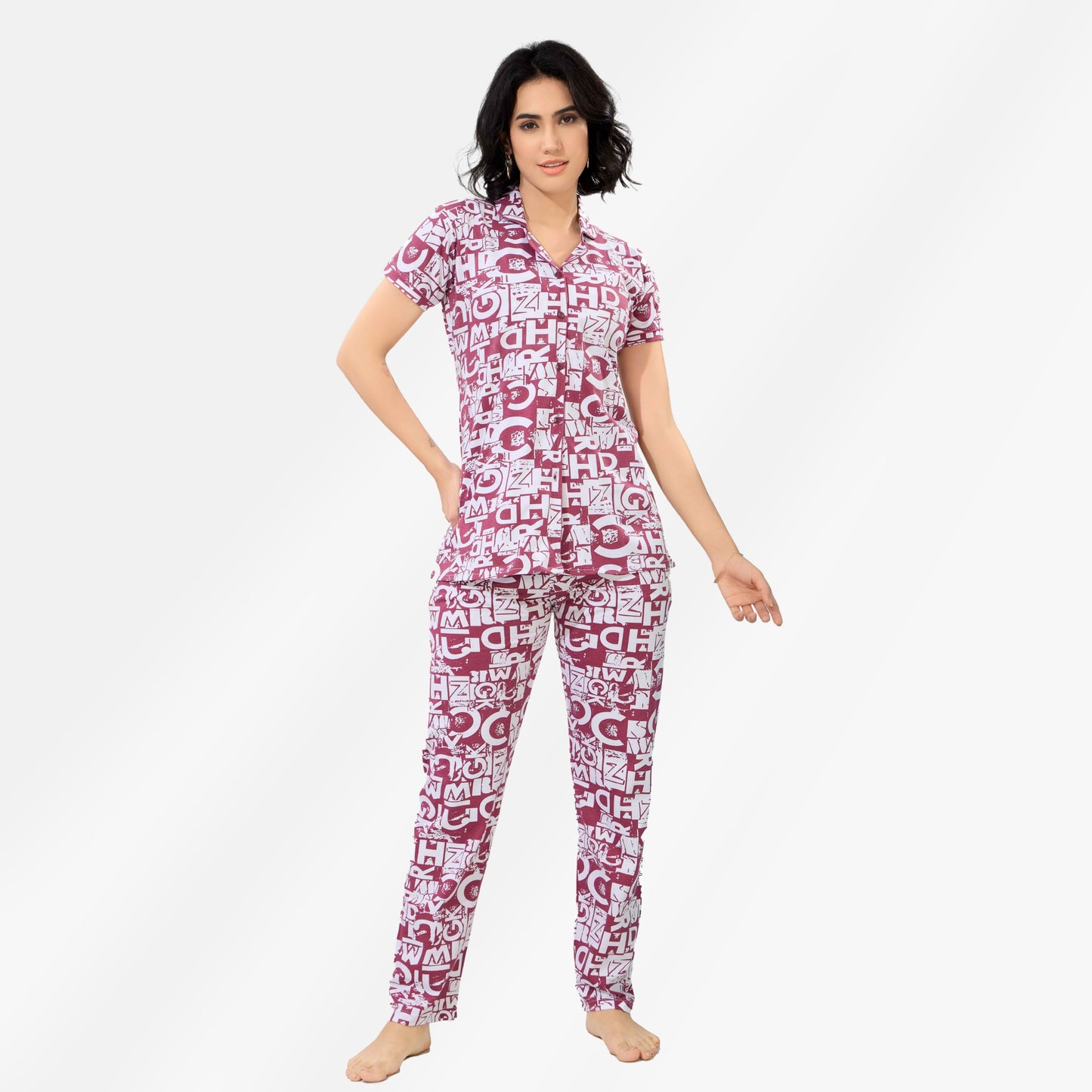 Printed Full Length Night Gown