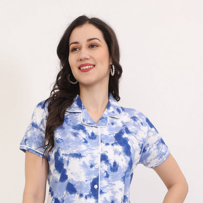 Printed Full Length Night Gown