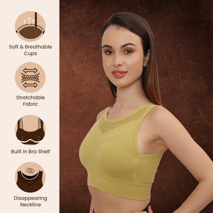 High Support Padded Wireless Sports Bra