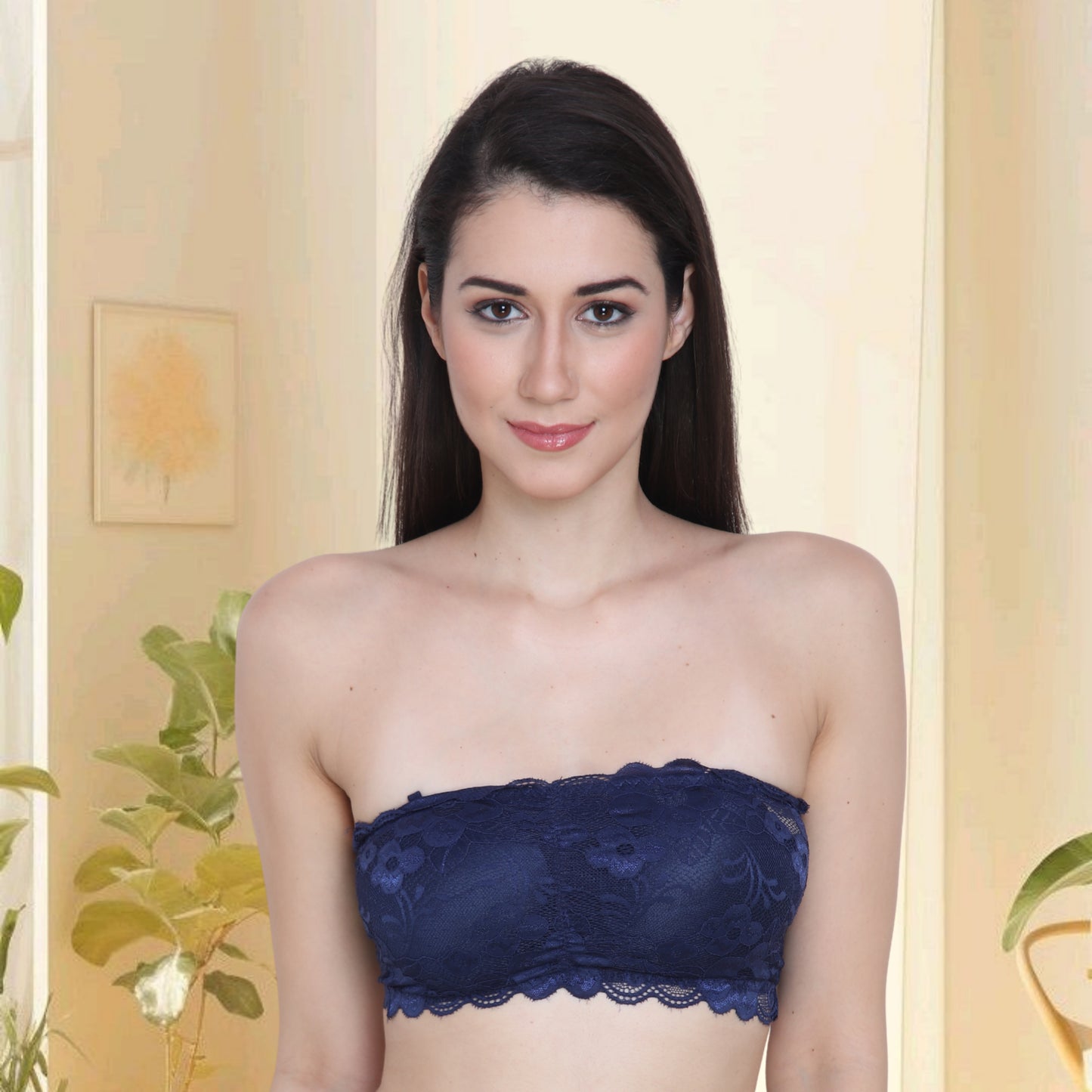 Strapless Padded Seamless Hook Closure Bra