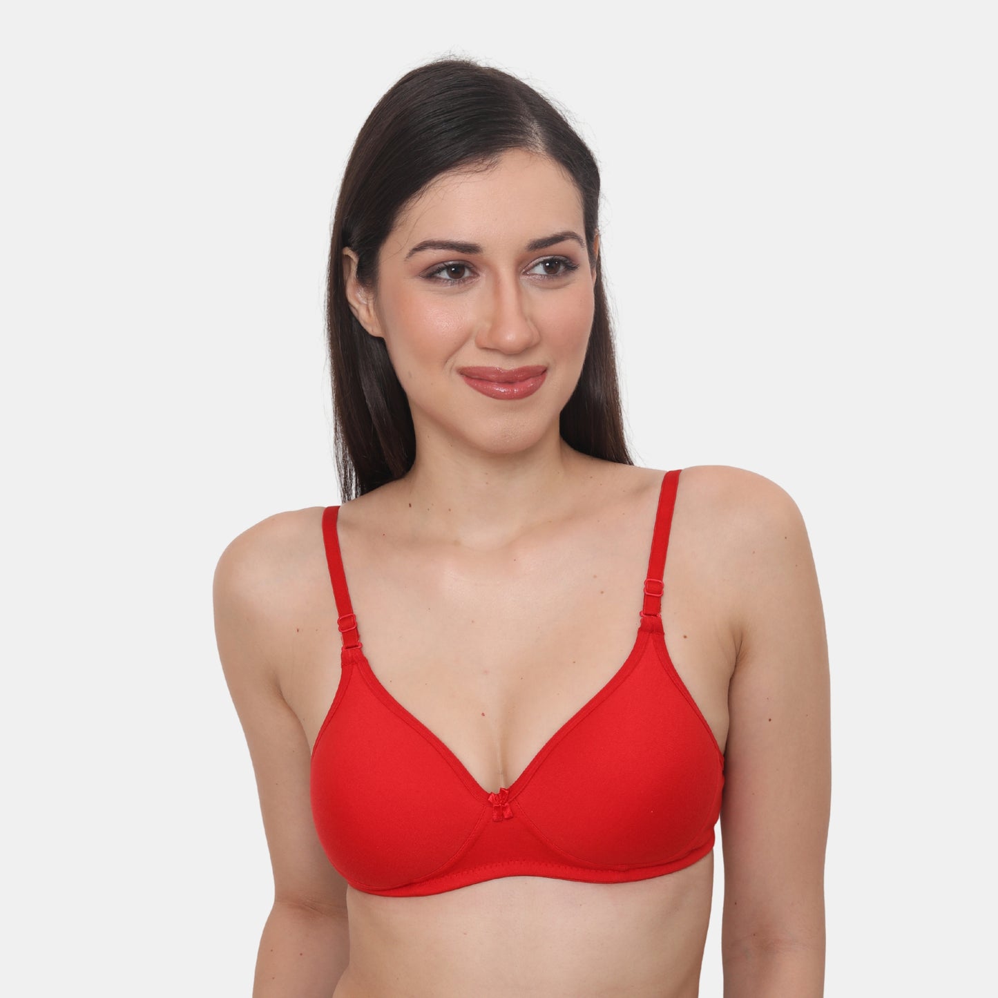 Full Coverage Padded Non-Wired Adjustable Straps Tshirt Bra