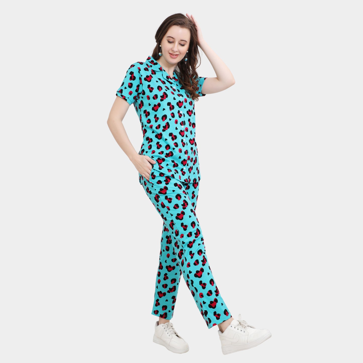 Printed Full Length Night Gown