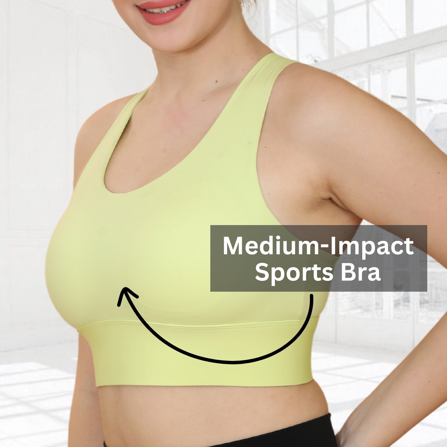 Spandex Padded Back Hook Sports Bras