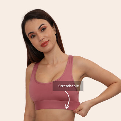 Full Coverage, Non-Wired, Seamless, Stretchable & Support Activewear for Women