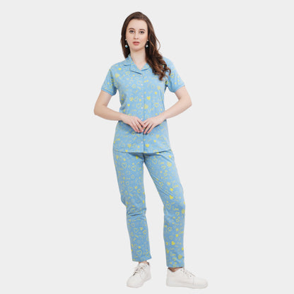 Printed Full Length Night Gown