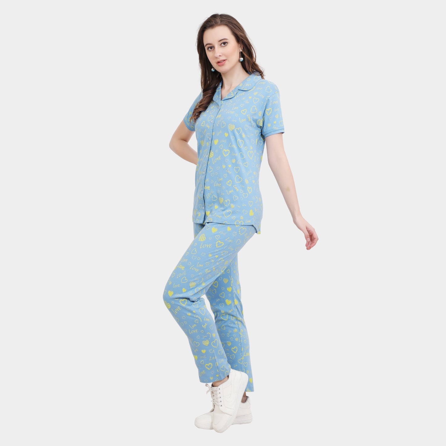 Printed Full Length Night Gown