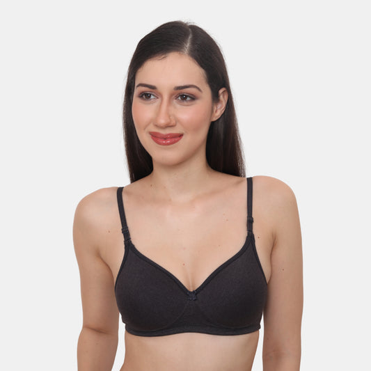Full Coverage Padded Non-Wired Adjustable Straps Tshirt Bra