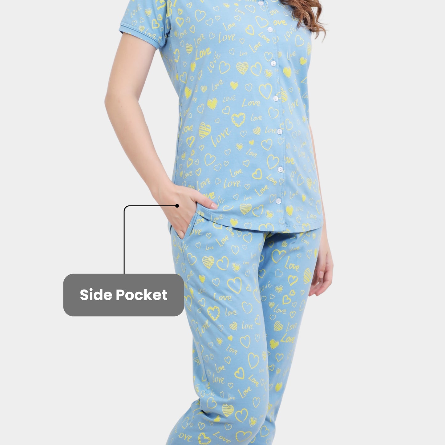 Printed Full Length Night Gown