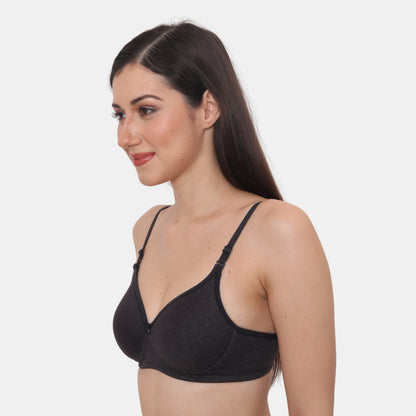 Full Coverage Padded Non-Wired Adjustable Straps Tshirt Bra