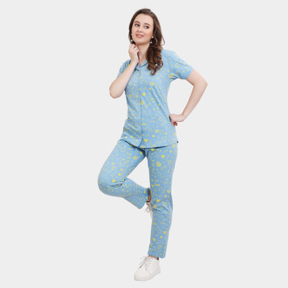Printed Full Length Night Gown