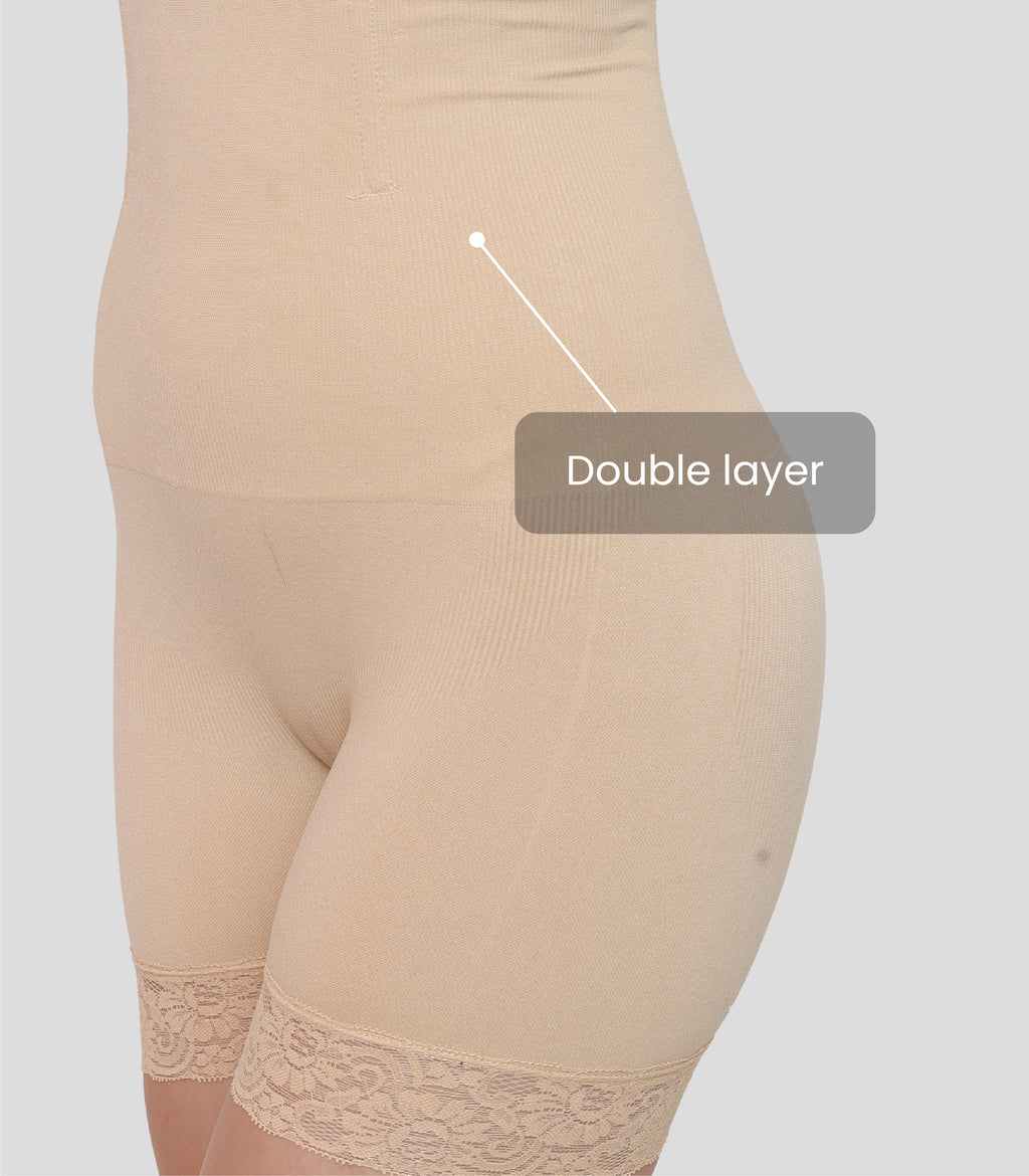 High Waist Tummy Control Shapewear With Lace