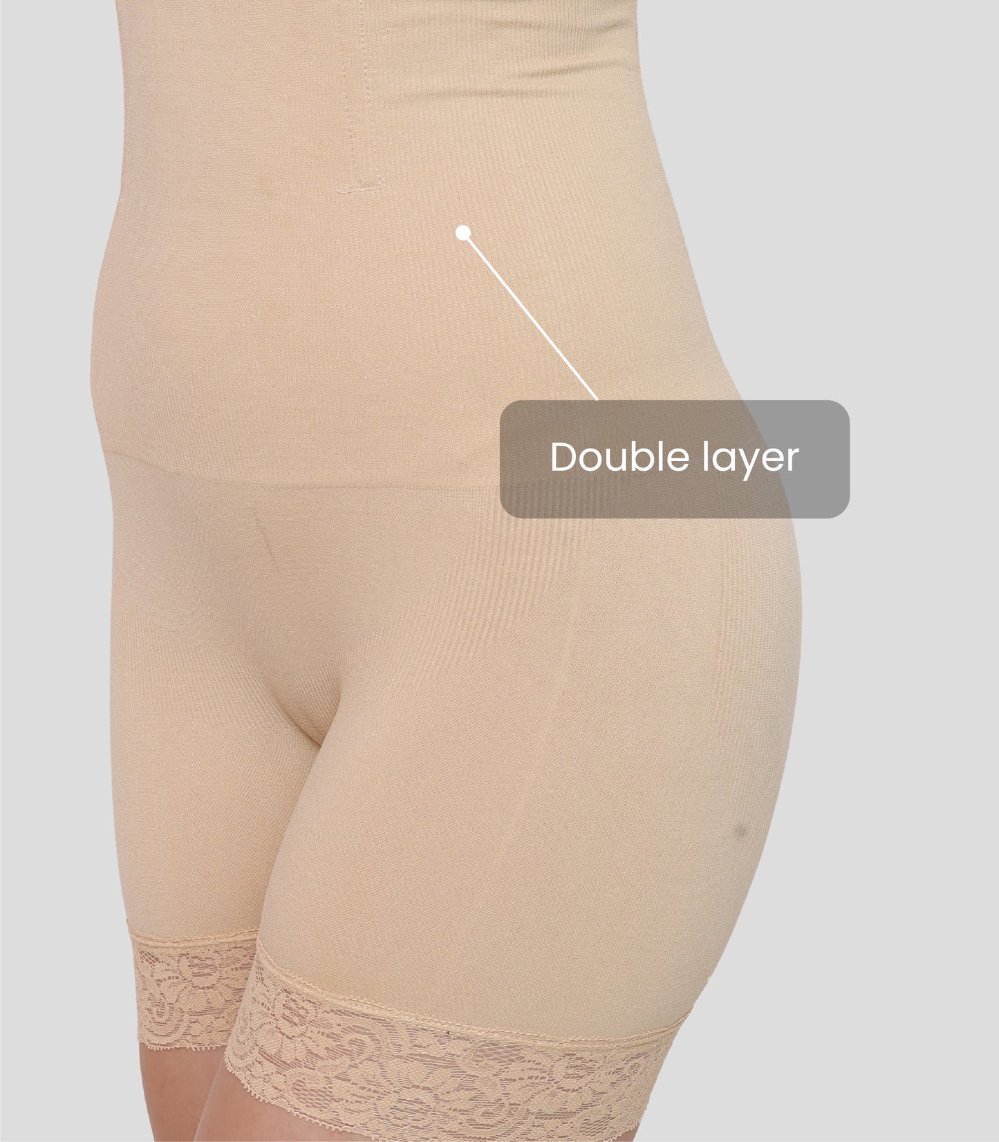 High Waist Tummy Control Shapewear With Lace