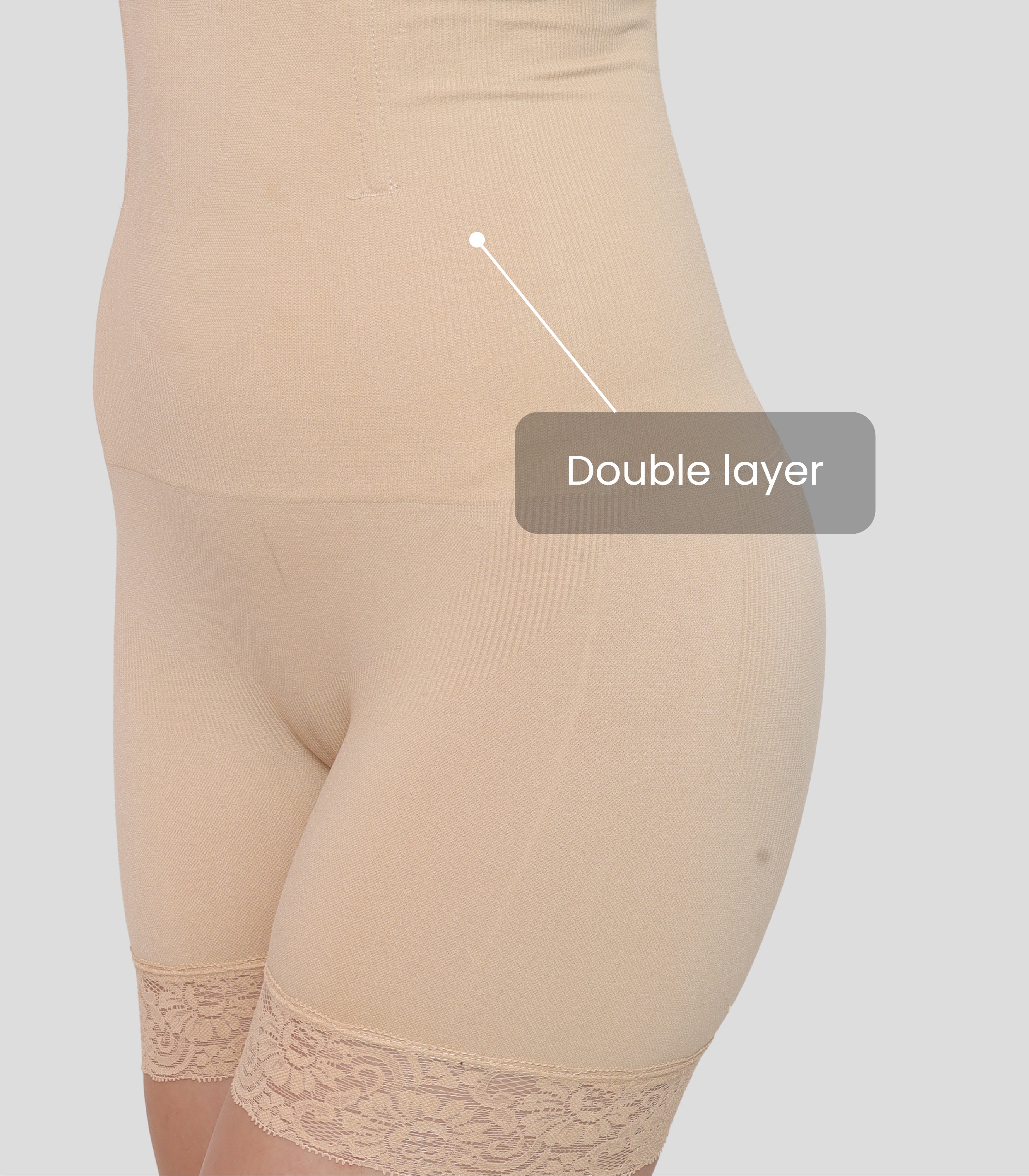 High Waist Tummy Control Shapewear With Lace