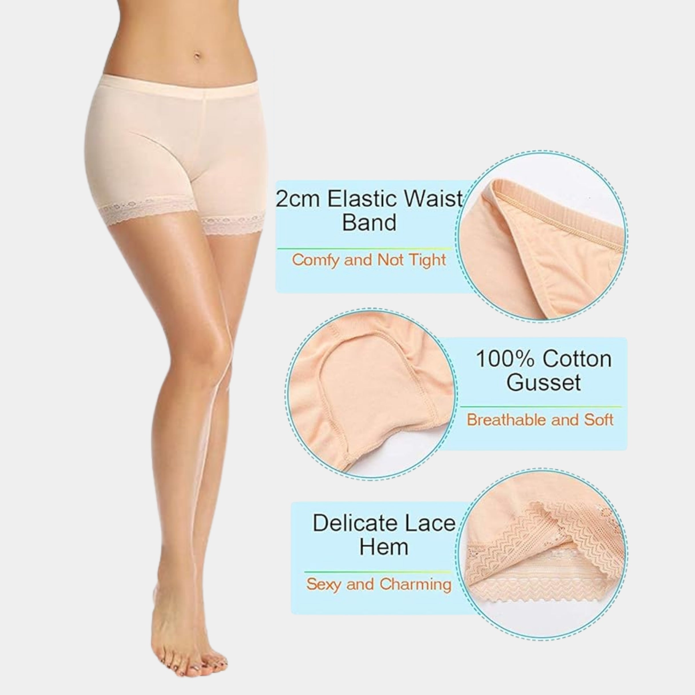 Under Skirt Shorts with Lace for Women