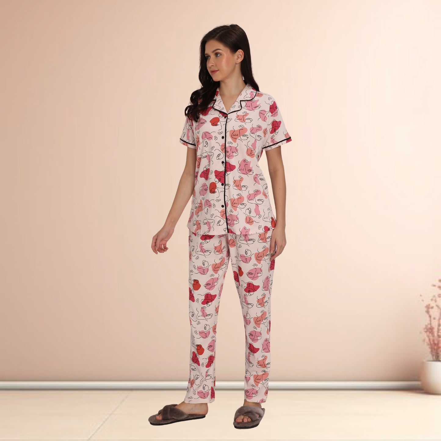 Printed Full Length Night Gown