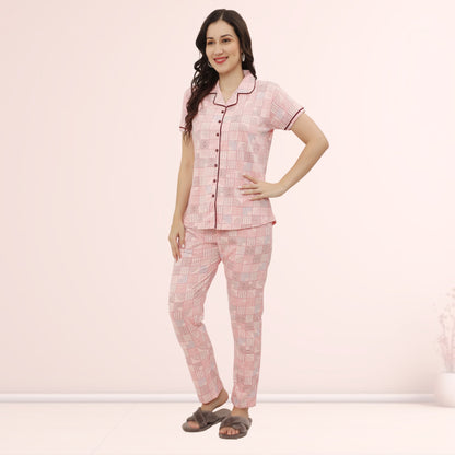 Printed Full Length Night Gown