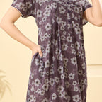 Floral Print Full Length Night Gown