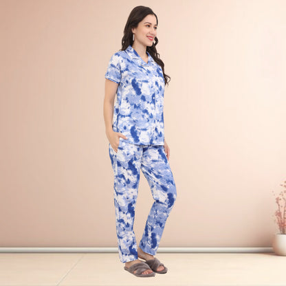Printed Full Length Night Gown