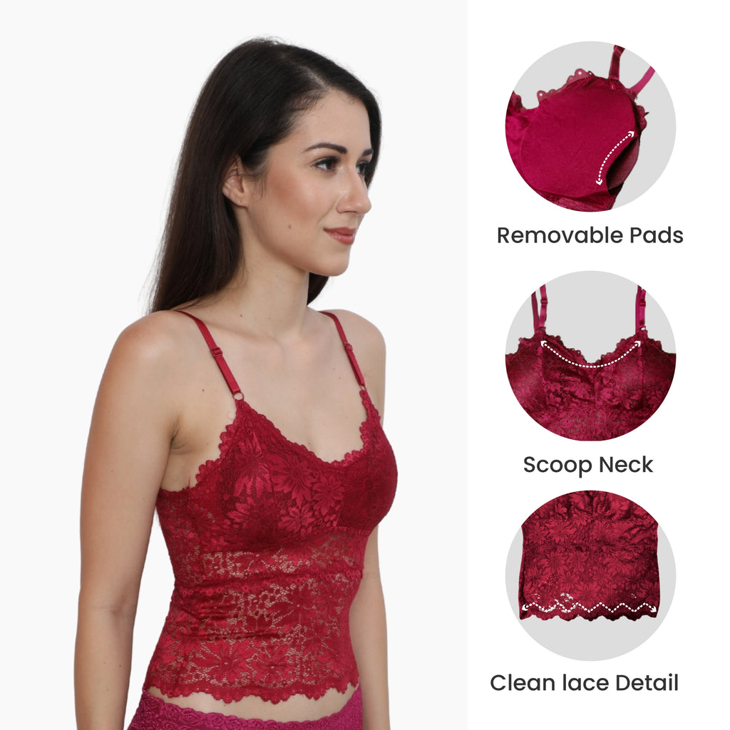 Floral Lace Padded Camisole