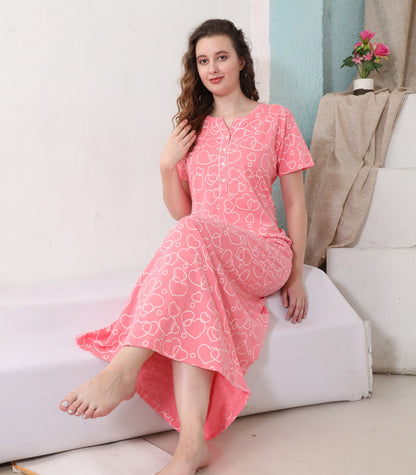 Hosiery Cotton Nighty Gown for Women