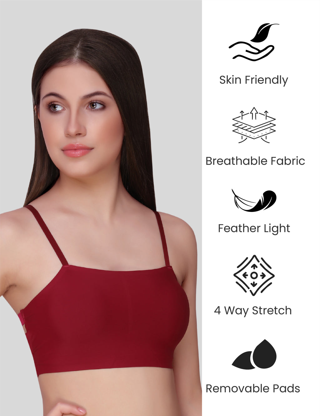 Nylon Spandex Everyday Regular Bra - Free Size