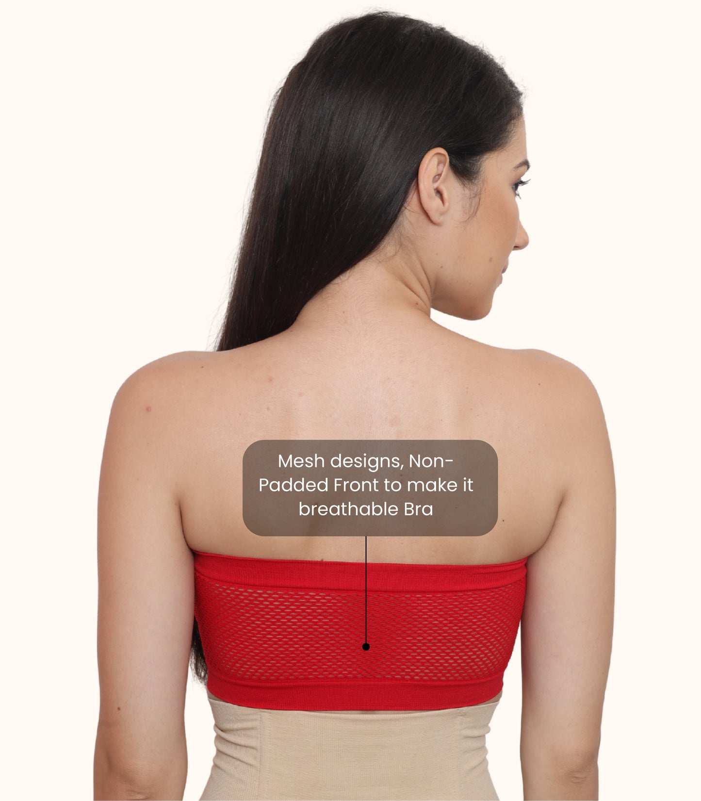 Seamless, Strapless, Full Coverage, Non-Wired Tube Bra