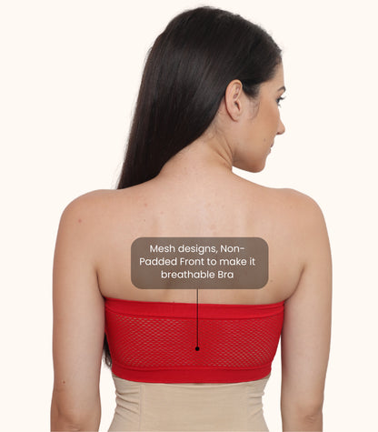Seamless, Strapless, Full Coverage, Non-Wired Tube Bra
