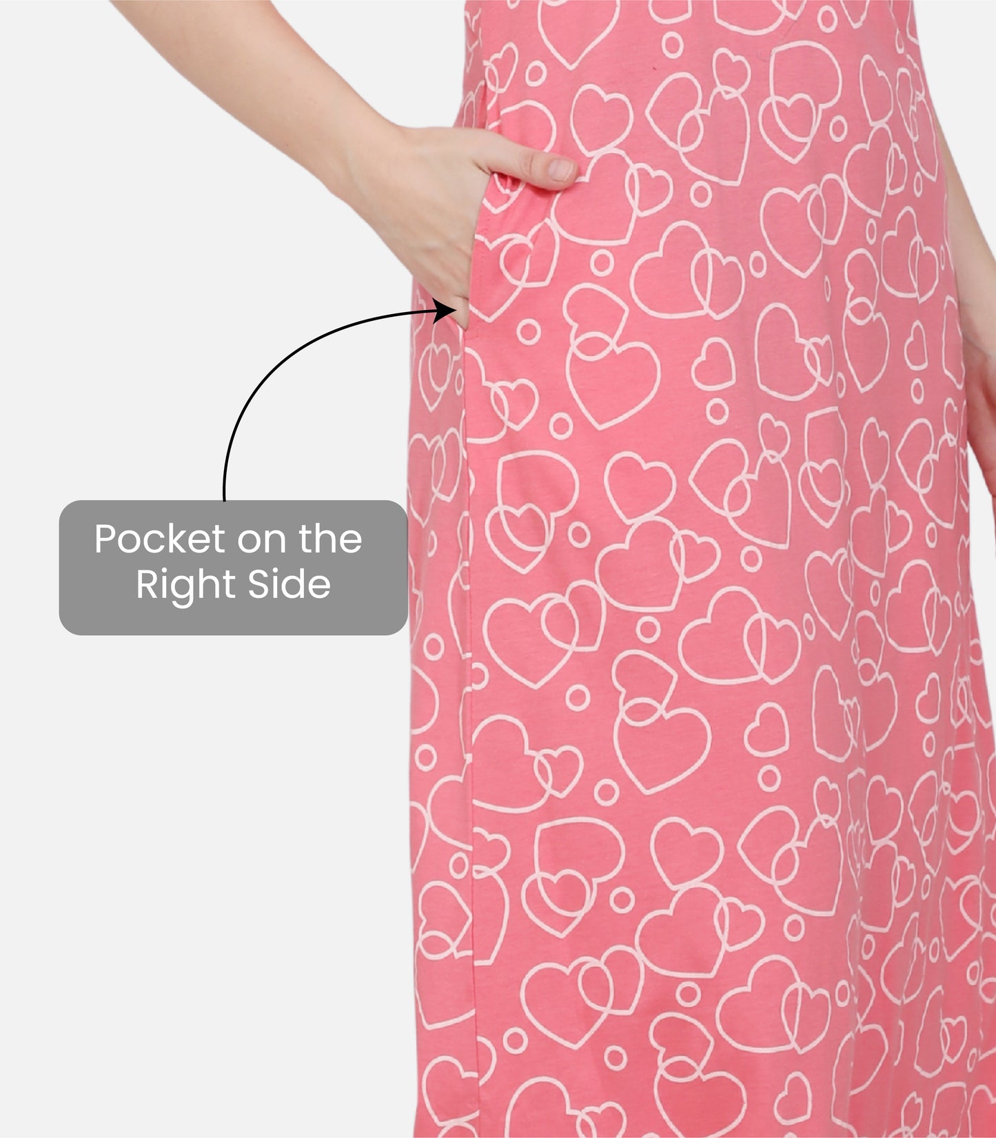 Hosiery Cotton Nighty Gown for Women