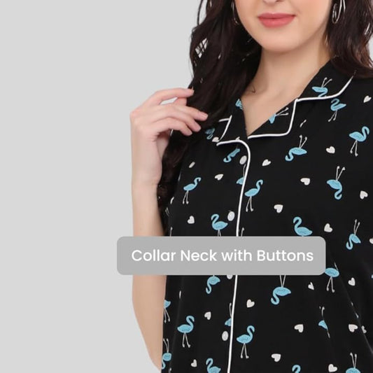 Printed Full Length Night Gown