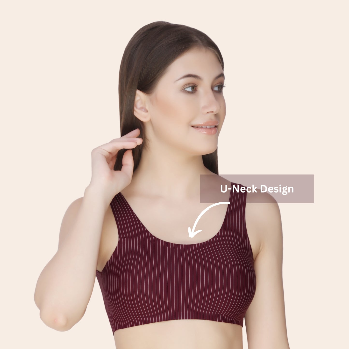 Nylon Elastane Ice Silk Non Wired Seamless Removable Pads Everyday Bra
