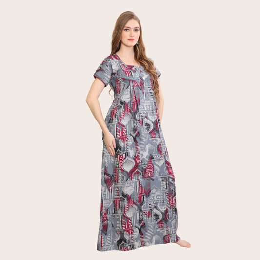 Printed Full-Length Night Gown