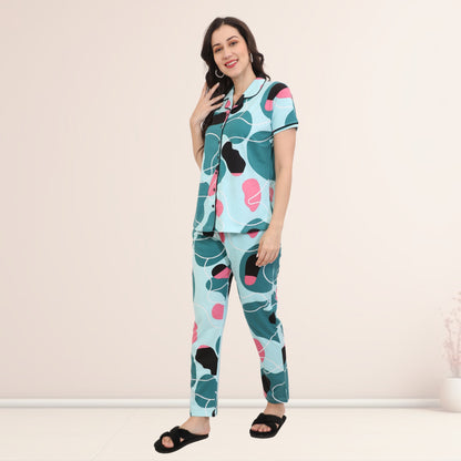 Printed Full Length Night Gown