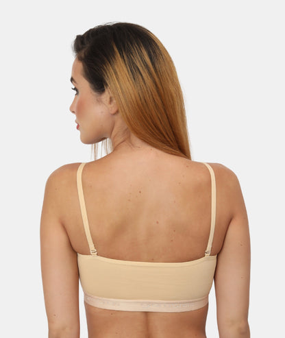 Poly Cotton Non-Padded Wire Free Full Coverage Beginners Bra