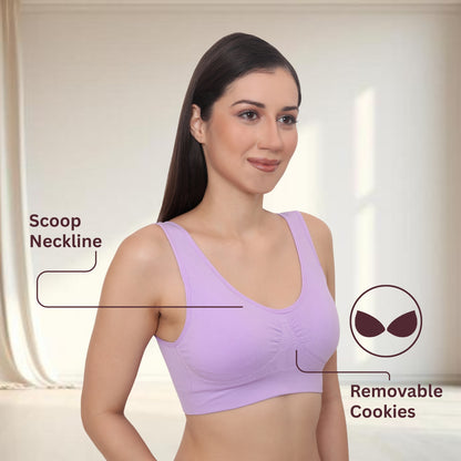 Seamless Stretchy Low Impact Yoga Workout Bra