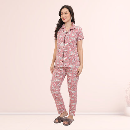 Printed Full Length Night Gown
