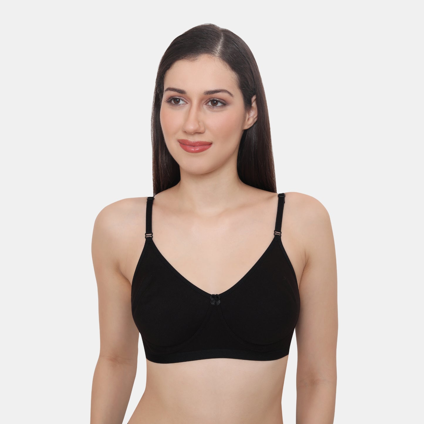 Full Coverage Padded Non-Wired Adjustable Straps Tshirt Bra