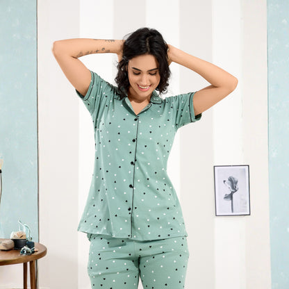 Printed Full Length Night Gown