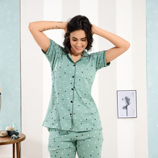 Printed Full Length Night Gown