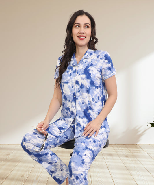 Printed Full Length Night Gown