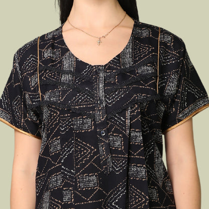 Printed Full-Length Night Gown