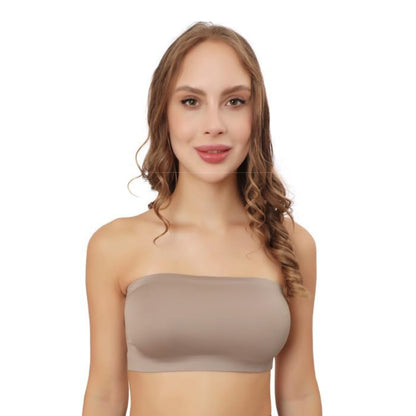 Non-Padded Strapless, Full Coverage, Non-Wired Tube Bra for Backless Dress