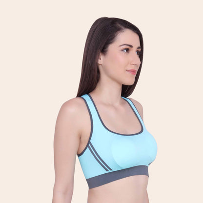 Women Nylon Spandex Padded Seamless Medium Impact Sports Bra